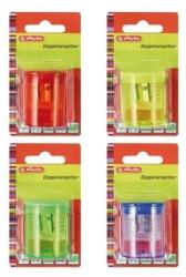 Herlitz ovális műanyag tartályos hegyező dupla - többféle (08680100)