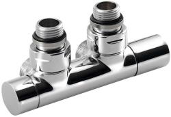 SAPHO - TWIN középső csatlakozású szelepkészlet, fényes króm CP401S (SH0438)