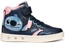 GEOX Geox, Stitch mintás cipő LED fényekkel, Levendulakék, Tengerészkék, 24 EU (J568WH0BCKNC0694-24)