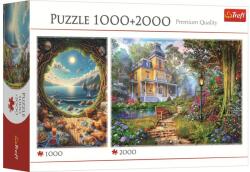 Trefl 94067 - A tengernél, Nyári rezidencia - 1000 + 2000 db-os puzzle (94067)