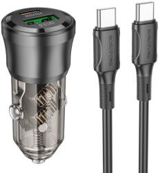 BOROFONE USB-C + USB-A QC3.0 / PD Cablu Type-C Inclus 38W Negru (KF2357677) - pcone
