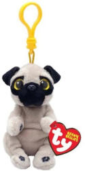 Ty Beanie Bellies Izzy - Barna kutya fekete fülekkel plüss kulcstartó (TY_43104)