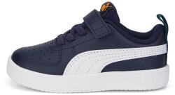 PUMA Puma, Rickie AC+ tépőzáras uniszex műbőr sneaker, Fehér, Sötétkék, 22 EU (384314-07-5)