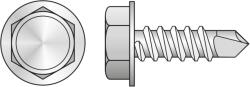 Schaefer-Peters Surub Autoforant Cap Hex Forma K, DIN 7504 Inox A2, 4.8 x 19 mm (750424819S)