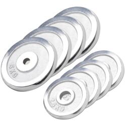 Gorilla Sports Súlytárcsa szett krómozott 30 kg (100656-00004-0114) - kokiskashop Súlytárcsa