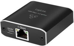 LogiLink Gigabit Ethernet Elosztó 1-2, 1000 Mbit/s, USB Tápellátással