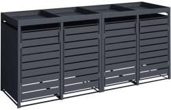 STILISTA Szekrény 4 szemetesre 264 x 124 x 80 cm antracit (30050361)