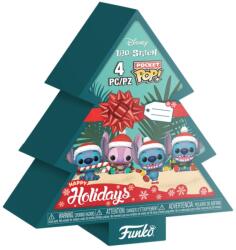 Funko Set 4 figurine, Funko, Pocket Pop, Disney Lilo&Stitch Happy Holiday Figurina