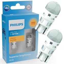 Philips LED T10 Ultinon PRO7000 WY5W sárga 12202AU70X2 DUO BOX