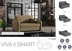 Mindigbútor VIVA SMART II előre nyíló rugós, ágyneműtartós kanapé Falcone 24 színben