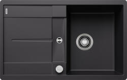 BLANCO Metra 45 S-F Silgranit mosogató csepegtető felülettel 77x49 cm és távműködtetővel, fekete 525917 (525917)