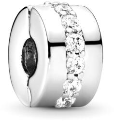 Pandora Moments Szikrázó áttetsző sor ezüst klip charm - 791972CZ (791972CZ)