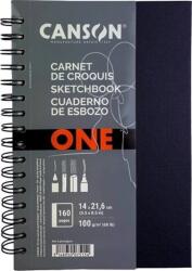 Canson Book Spiral-Bound Short Side One Скицник 80 21, 6 x 14 cm 100 g Portrait (C400039211)