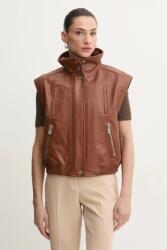 Pinko bőr mellény - barna M