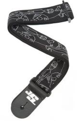 D'Addario 50JS05 Joe Satriani Silver Sketches Curea de chitară (50JS05)