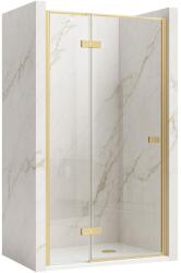 Rea Atlas, zuhanyajtó 120x200cm, jobbos változat, 6 mm-es átlátszó üveg, matt arany profil, KPL-K4677 (KPL-K4677)