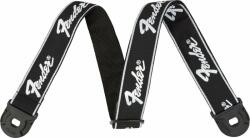 Fender Quickgrip Running Logo Running Logo Black and White Curea de chitară
