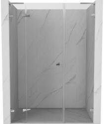 Mexen Lunar L, bal oldali nyíló zuhanyajtó 155 cm, átlátszó üveg, króm profil, 834SL-155-050-01-00-L (834SL-155-050-01-00-L)