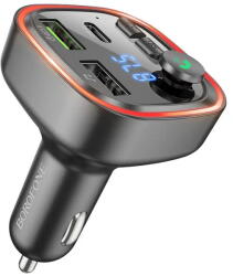 BOROFONE Modulator FM Modulator pentru Masina BT5.0, 2x USB, Type-C, QC3.0, 18W, U-Disk - Borofone Broad (BC48) - Black (KF2359826) - pcone