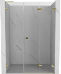 Mexen Lunar-F, B jobbos harmonikaajtó 110 cm, átlátszó üveg, arany profil, 836SL-110-050-50-00-P (836SL-110-050-50-00-P)