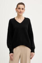 BOSS Orange pulóver gyapjúkeverékből - fekete M - answear - 69 990 Ft