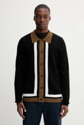 HUGO BOSS gyapjú kardigán fekete, 50543770 - fekete XXL