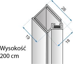 Rea Hugo, oldalsó profil és mágnescsík 200 cm, matt réz, REA-K6752 (REA-K6752)