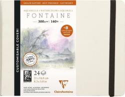 Clairefontaine Fontaine Hot-Pressed Hardbound Book + 8 Postcards Скицник 24 A5 300 g (975441C)