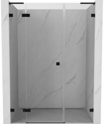 Mexen Lunar L, bal oldali nyíló zuhanyajtó 140 cm, átlátszó üveg, fekete profil, 834SL-140-050-70-00-L (834SL-140-050-70-00-L)