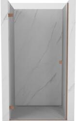 Mexen Lunar-B, Balra nyíló zuhanyajtó 100 cm, 8 mm-es átlátszó üveg, matt réz profil, 832-100-000-65-00-L (832-100-000-65-00-L)