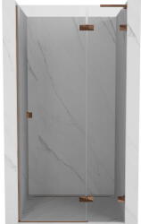 Mexen Lunar L, jobbos nyíló zuhanyajtó 110 cm, 8 mm-es átlátszó üveg, rozéarany profil, 834L-110-000-60-00-P (834L-110-000-60-00-P)