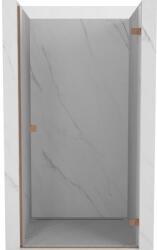 Mexen Lunar-B, Jobbra nyíló zuhanyajtó 80 cm, 8 mm-es átlátszó üveg, matt réz profil, 832-080-000-65-00-P (832-080-000-65-00-P)