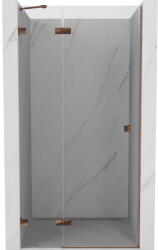 Mexen Lunar, bal oldali nyíló zuhanyajtó 110 cm, 8 mm-es átlátszó üveg, rozéarany profil, 834-110-000-60-00-L (834-110-000-60-00-L)