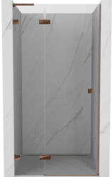 Mexen Lunar L, bal oldali nyíló zuhanyajtó 110 cm, 8 mm-es átlátszó üveg, rozéarany profil, 834L-110-000-60-00-L (834L-110-000-60-00-L)