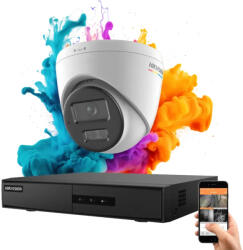 Hikvision ColorVu 1 kamerás IP dome kamera rendszer 6MP színes éjszakai képpel