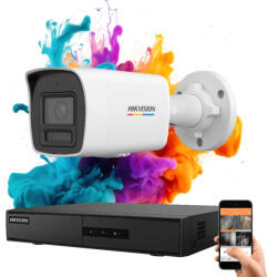 Hikvision ColorVu 1 kamerás IP kamera rendszer 6MP színes éjszakai képpel