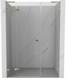 Mexen Lunar L, bal oldali nyíló zuhanyajtó 125 cm, átlátszó üveg, arany profil, 834SL-125-050-50-00-L (834SL-125-050-50-00-L)