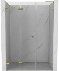 Mexen Lunar-F, L harmonikaajtó bal oldali zuhanykabinhoz 110 cm, átlátszó üveg, arany profil, 836SL-110-050-50-00-L (836SL-110-050-50-00-L)