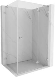 Mexen Lunar L, jobbos zsanéros zuhanykabin 75 x 90 cm, átlátszó üveg, króm profil, 834L-075-090-01-00-P (834L-075-090-01-00-P)