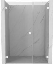 Mexen Lunar-B, bal oldali billenő zuhanyajtó 140 cm, 8 mm-es átlátszó üveg, fehér profil, 832S-140-050-20-00-L (832S-140-050-20-00-L)