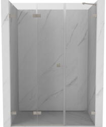 Mexen Lunar-F, harmonikaajtó bal oldali zuhanyhoz 125 cm, 8 mm-es átlátszó üveg, acélprofil, 836S-125-050-97-00-L (836S-125-050-97-00-L)