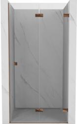 Mexen Lunar-F, jobbos harmonikaajtó zuhanykabinhoz 90 cm, 8 mm-es átlátszó üveg, rozéarany profil, 836-090-000-60-00-P (836-090-000-60-00-P)