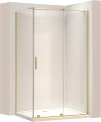 Rea Montana, tolóajtós zuhanykabin 100x100cm, 6mm átlátszó üveg, arany matt profil, KPL-K2509 (KPL-K2509)