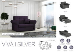 Mindigbútor VIVA SILVER I. előre nyíló rugós fotelágy Kronos 37 színben - smartbutor