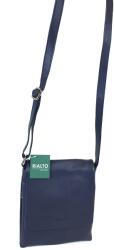 RIALTO sötétkék, keskeny, fedeles, átvetős kis bőr táska RT5419AE-07