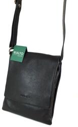 RIALTO fekete, keskeny, fedeles, átvetős kis bőr táska RT5419AE-03 - taskaweb
