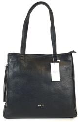 RIALTO fekete, fém zippes két részes shopper divattáska RX431R-DO03