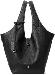 Ralph Lauren bőr táska Tote - fekete Univerzális méret
