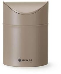 HENDI 440797 asztali szemetes lengőfedéllel - Ø120 × 165 mm, 1, 2 l, bézs (0440797)