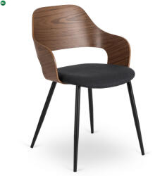 Mebel Elite Étkezőszék Dió/Fekete Színben. ORBI